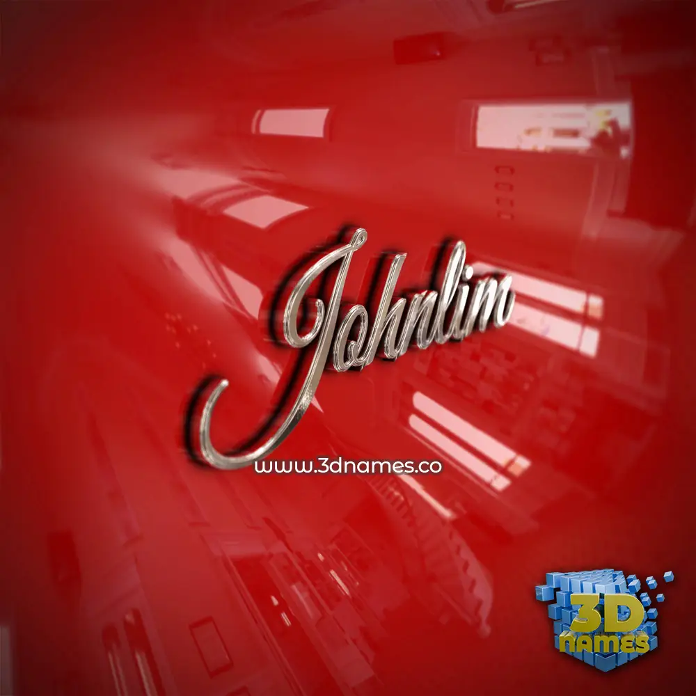 johnlim in Car Paint style - 3D name wallpaper