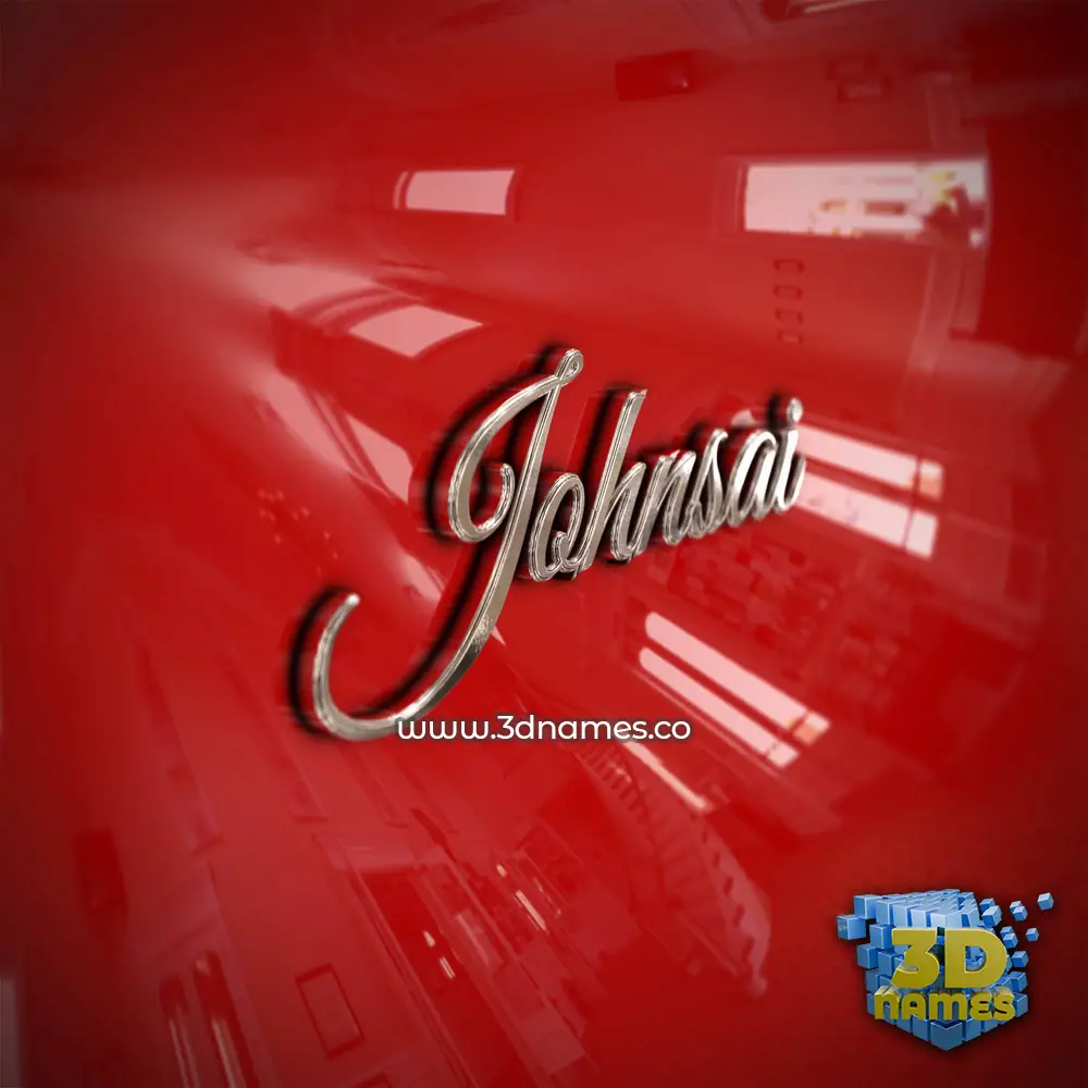 johnsai in Car Paint style - 3D name wallpaper