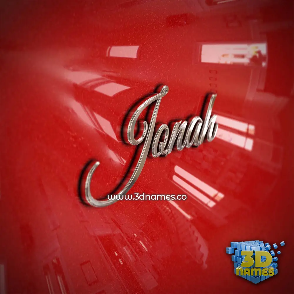 jonah in Car Paint style - 3D name wallpaper