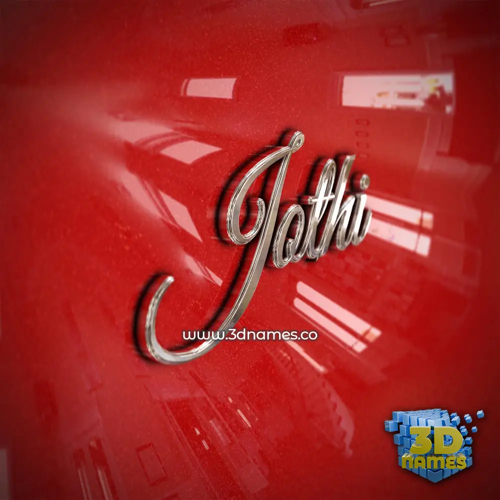 jothi in Car Paint style - 3D name wallpaper