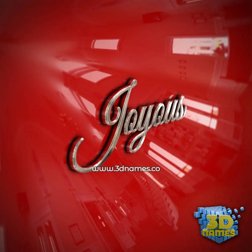 joyous in Car Paint style - 3D name wallpaper