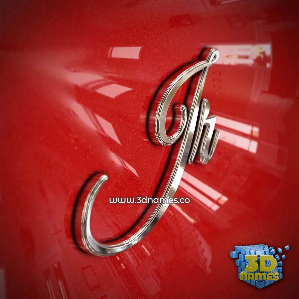jr in Car Paint style - 3D name wallpaper