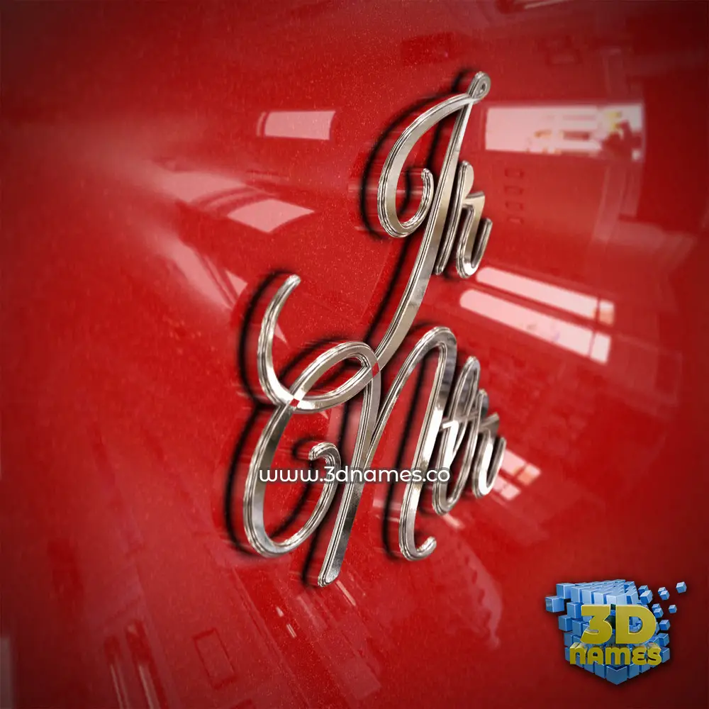 jr ntr in Car Paint style - 3D name wallpaper