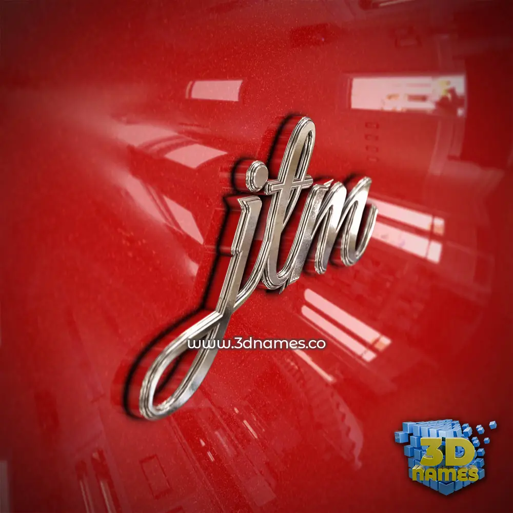 jtm in Car Paint style - 3D name wallpaper