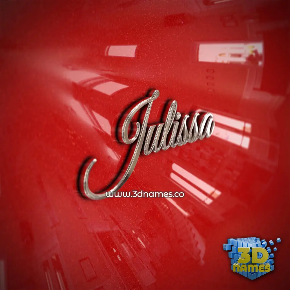 julissa in Car Paint style - 3D name wallpaper