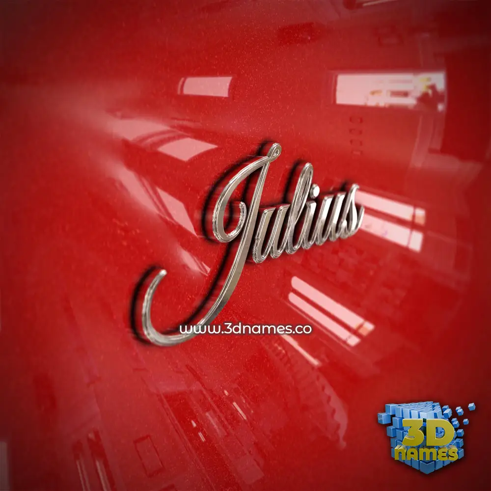 julius in Car Paint style - 3D name wallpaper