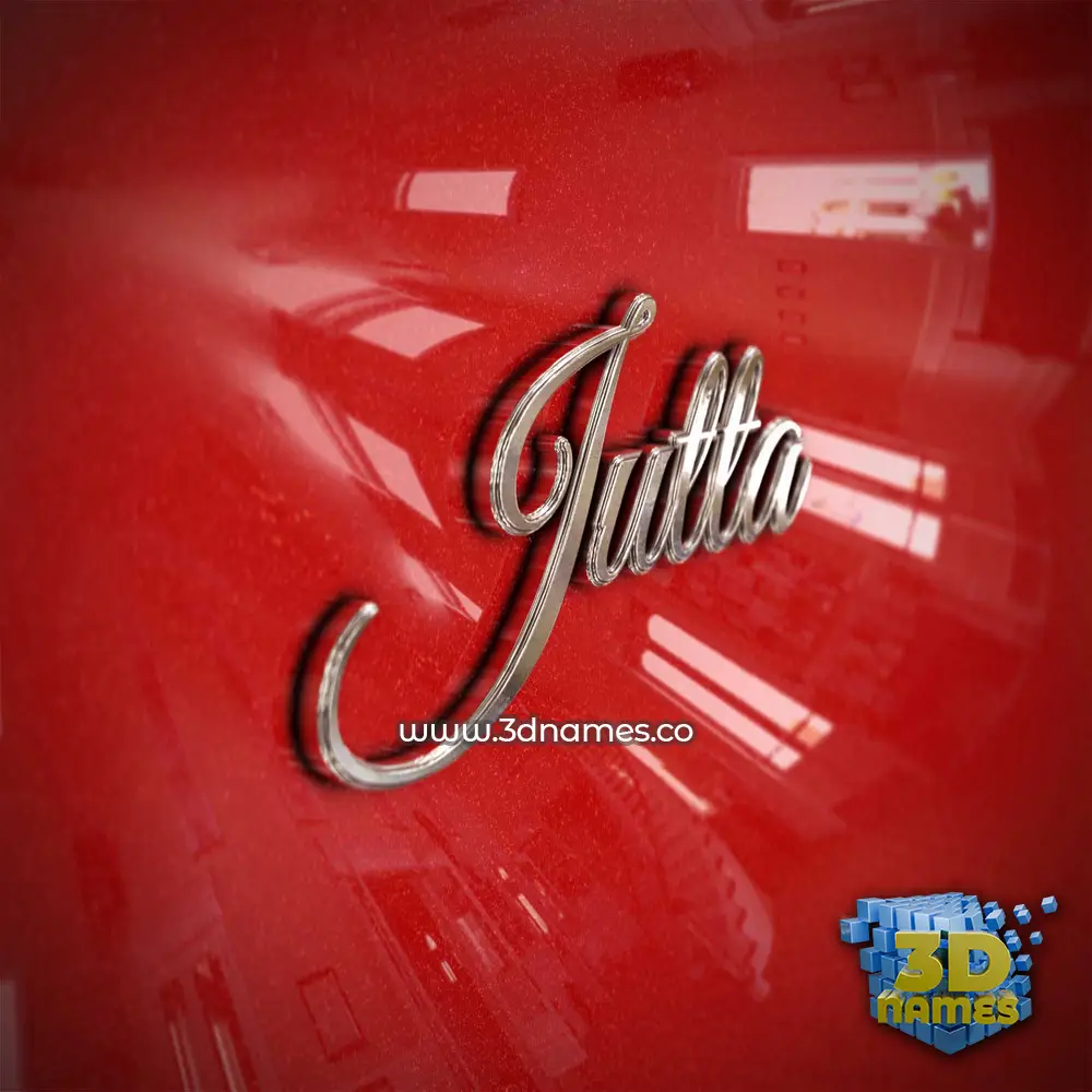 jutta in Car Paint style - 3D name wallpaper