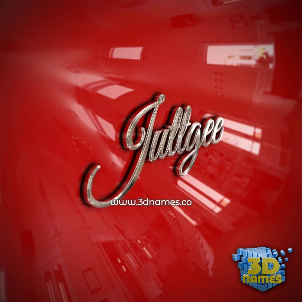 juttgee in Car Paint style - 3D name wallpaper