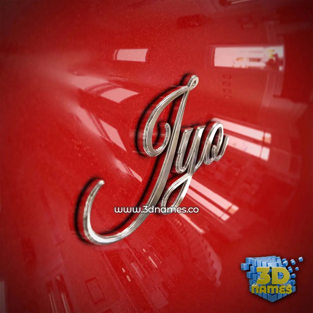 jyo in Car Paint style - 3D name wallpaper