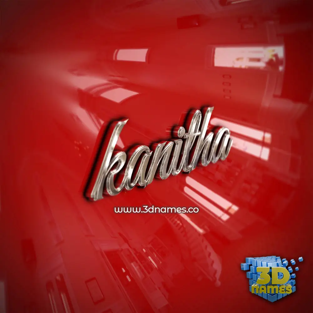 kanitha in Car Paint style - 3D name wallpaper
