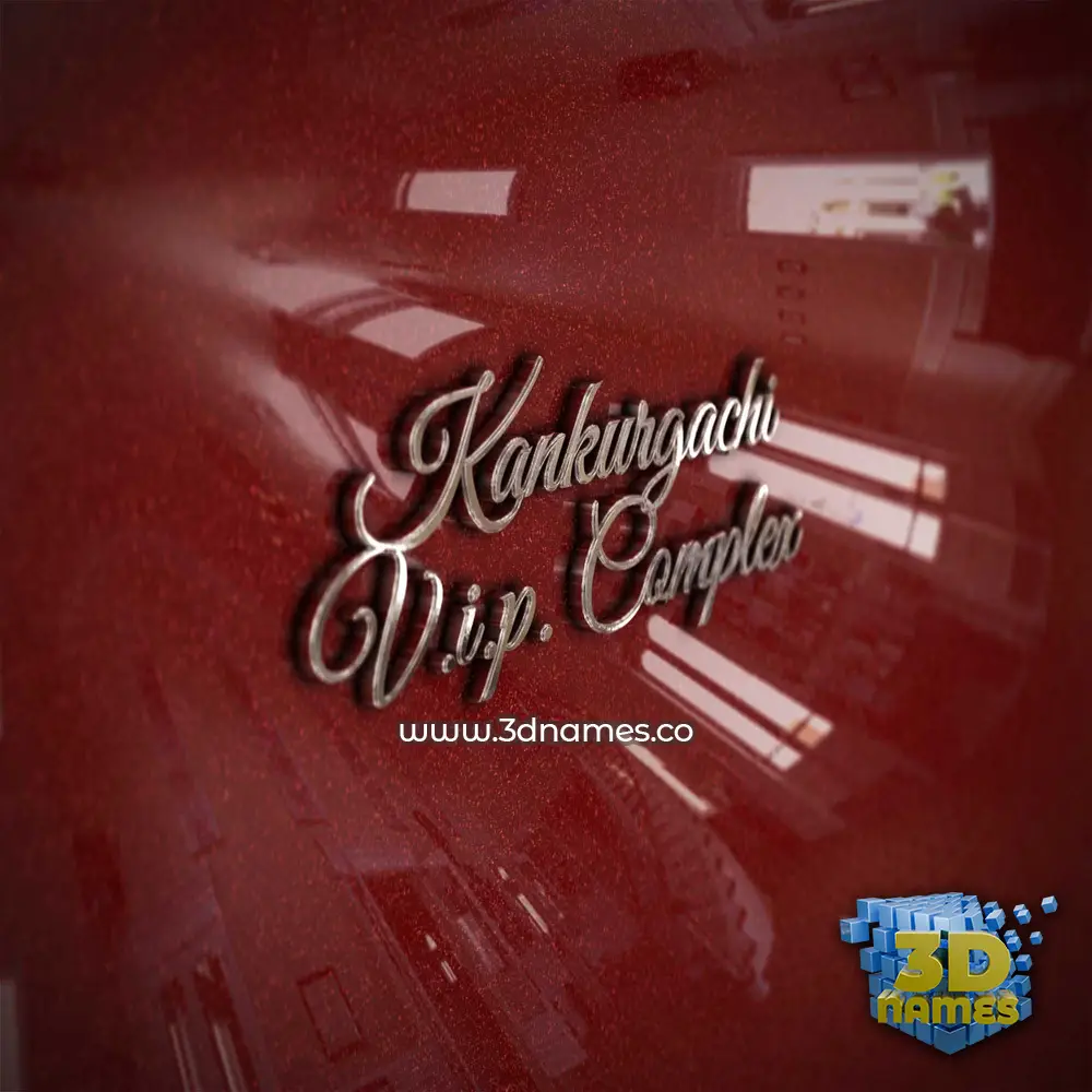kankurgachi v.i.p. complex in Car Paint style - 3D name wallpaper