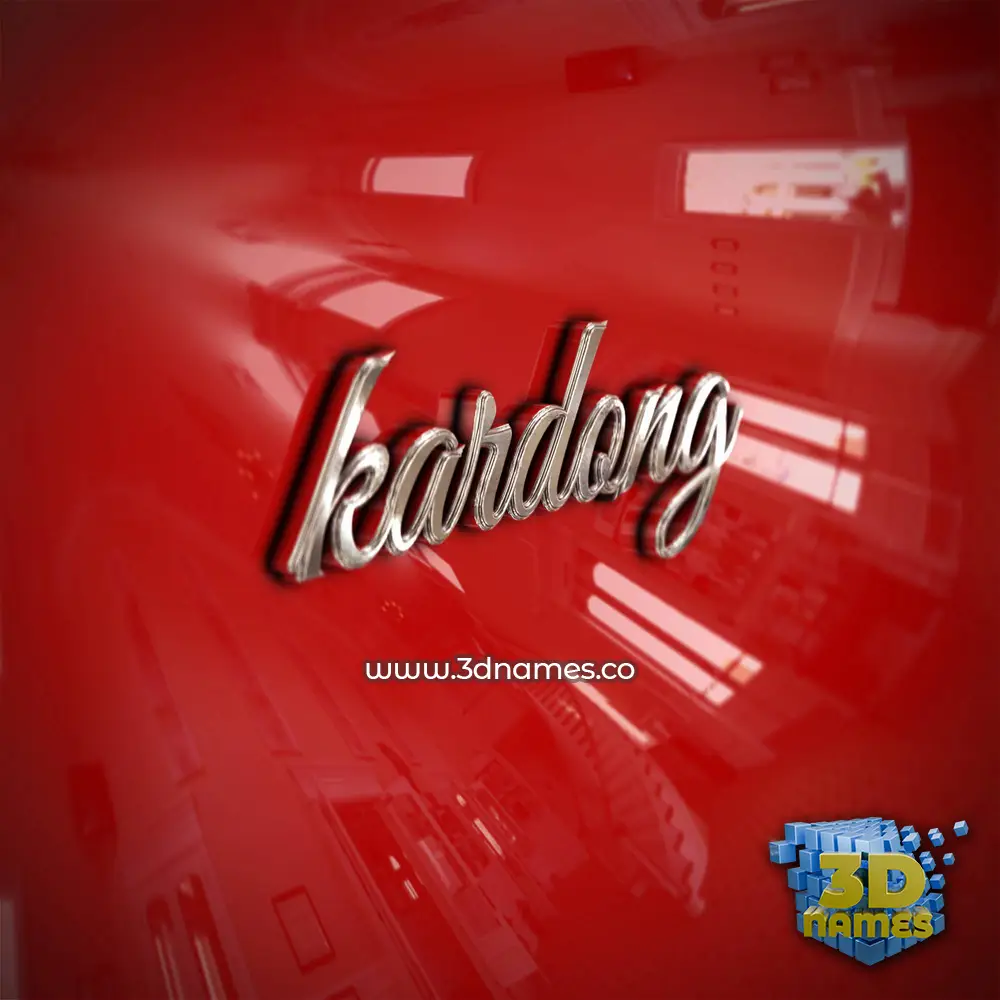 kardong in Car Paint style - 3D name wallpaper