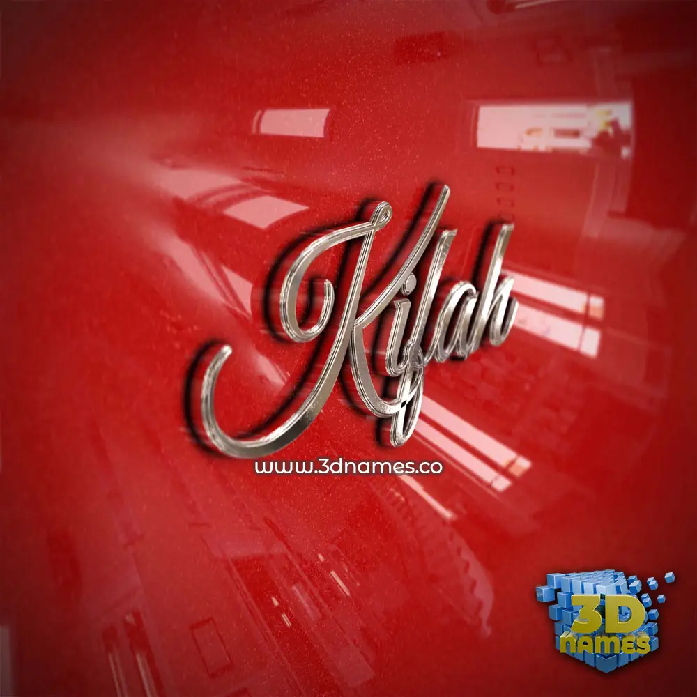 kifah in Car Paint style - 3D name wallpaper