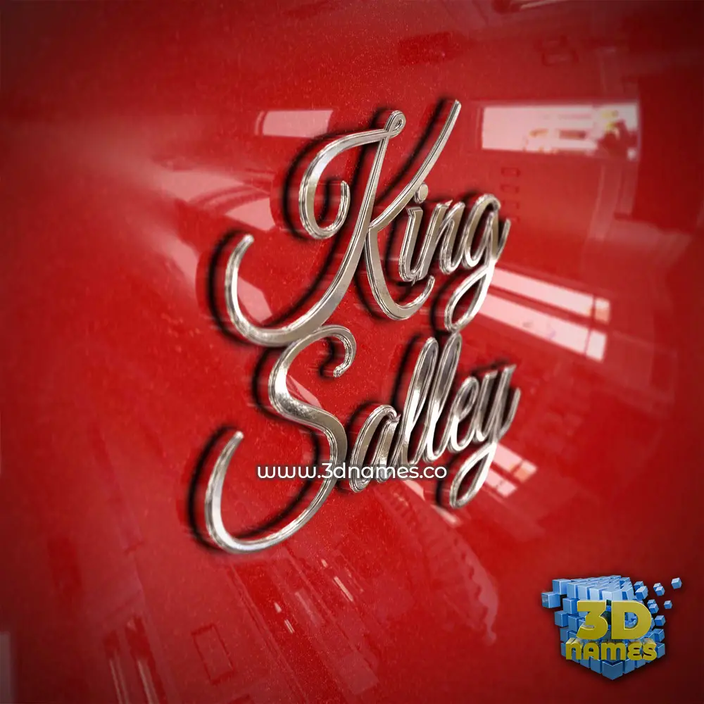 king salley in Car Paint style - 3D name wallpaper