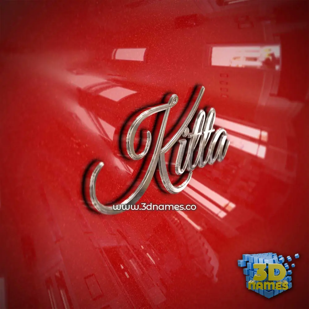 kitta in Car Paint style - 3D name wallpaper