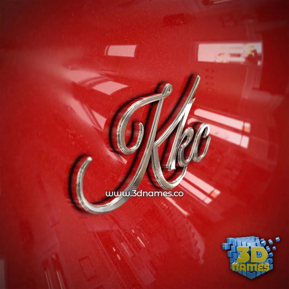 kkc in Car Paint style - 3D name wallpaper