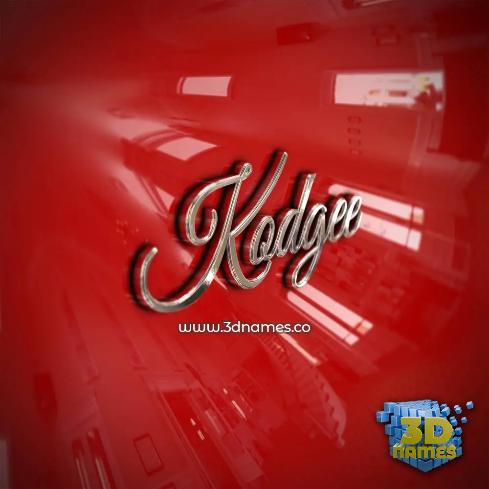 kodgee in Car Paint style - 3D name wallpaper