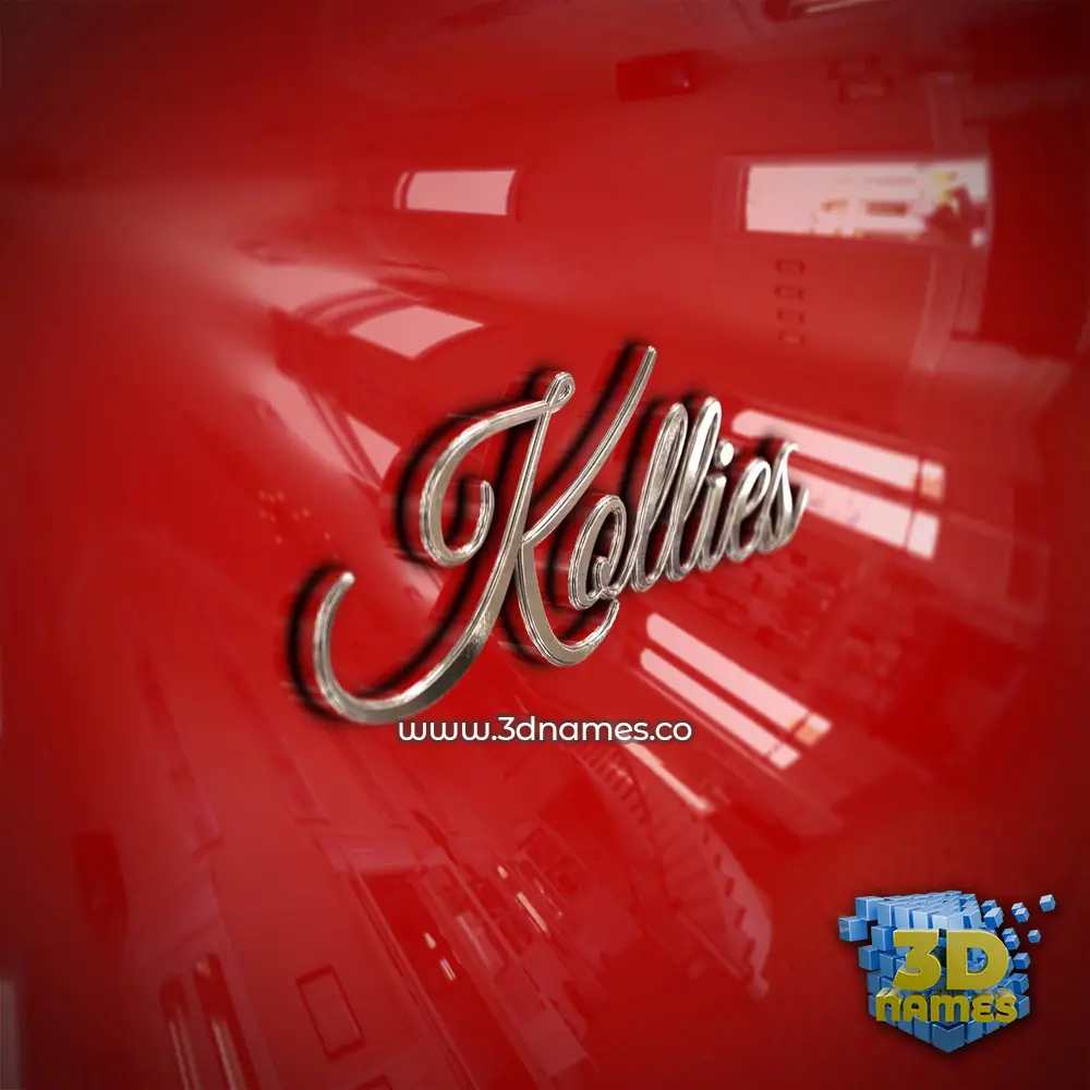 kollies in Car Paint style - 3D name wallpaper