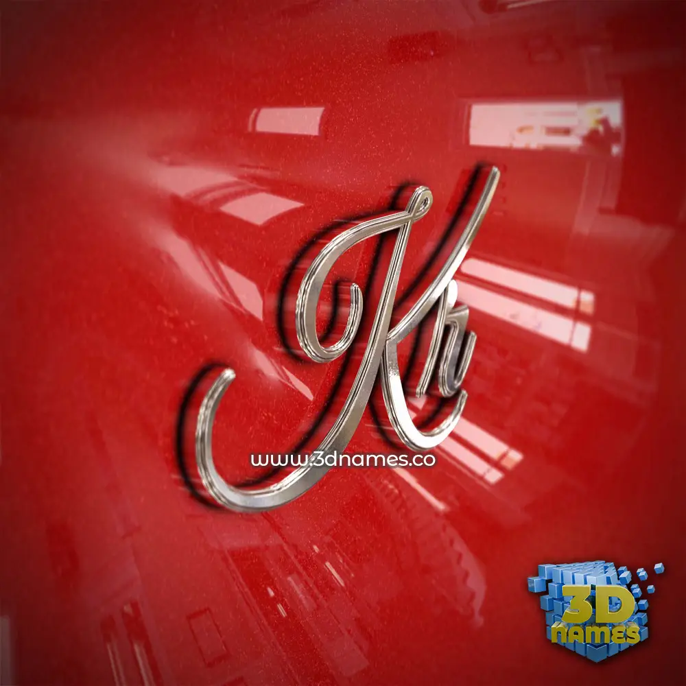 kr in Car Paint style - 3D name wallpaper