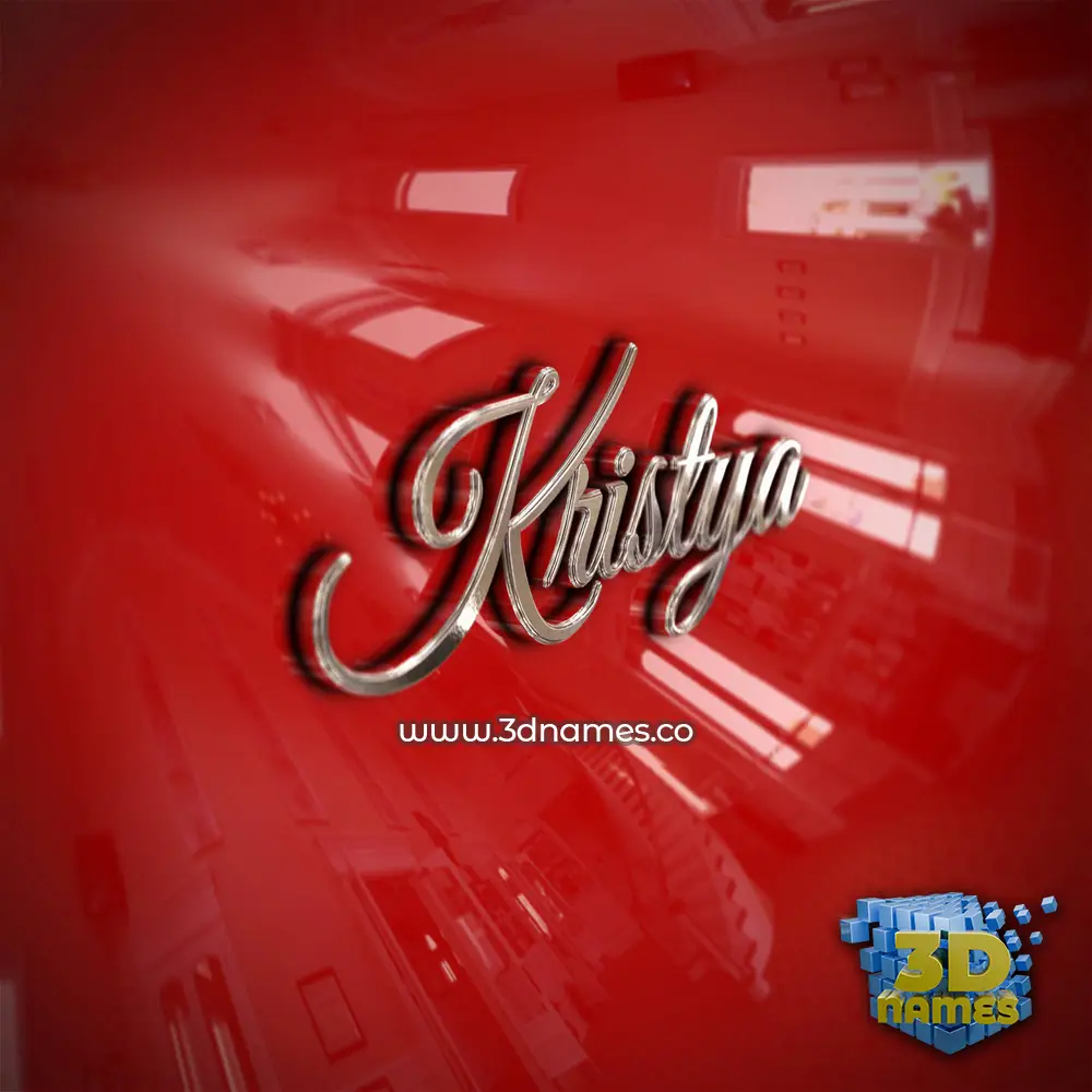 kristya in Car Paint style - 3D name wallpaper