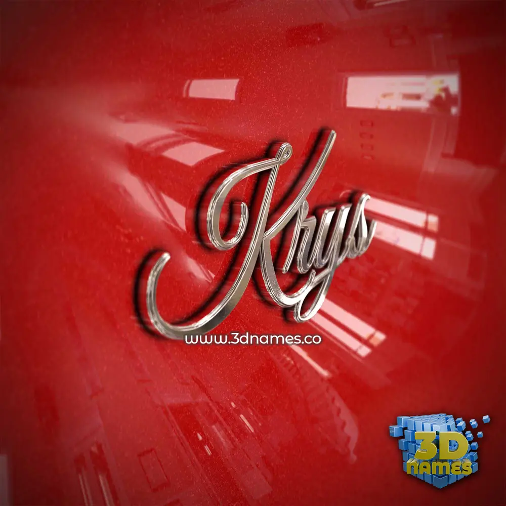 krys in Car Paint style - 3D name wallpaper