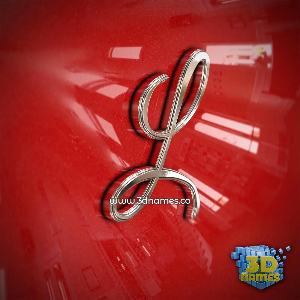 l in Car Paint style - 3D name wallpaper