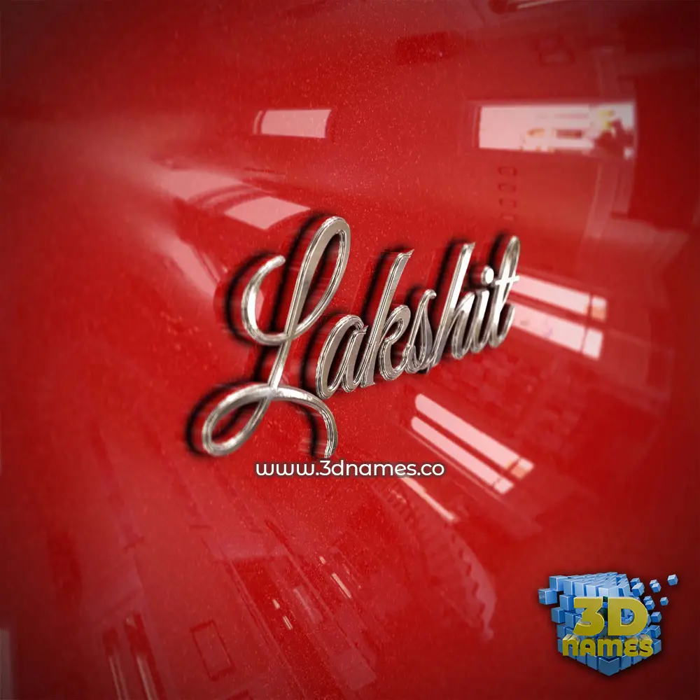 lakshit in Car Paint style - 3D name wallpaper