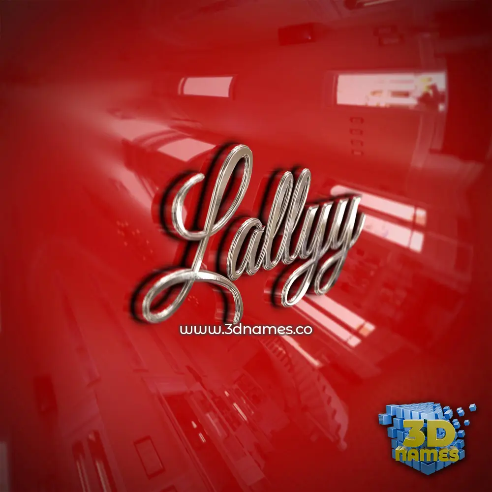 lallyy in Car Paint style - 3D name wallpaper