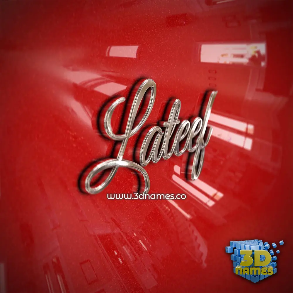 lateef in Car Paint style - 3D name wallpaper