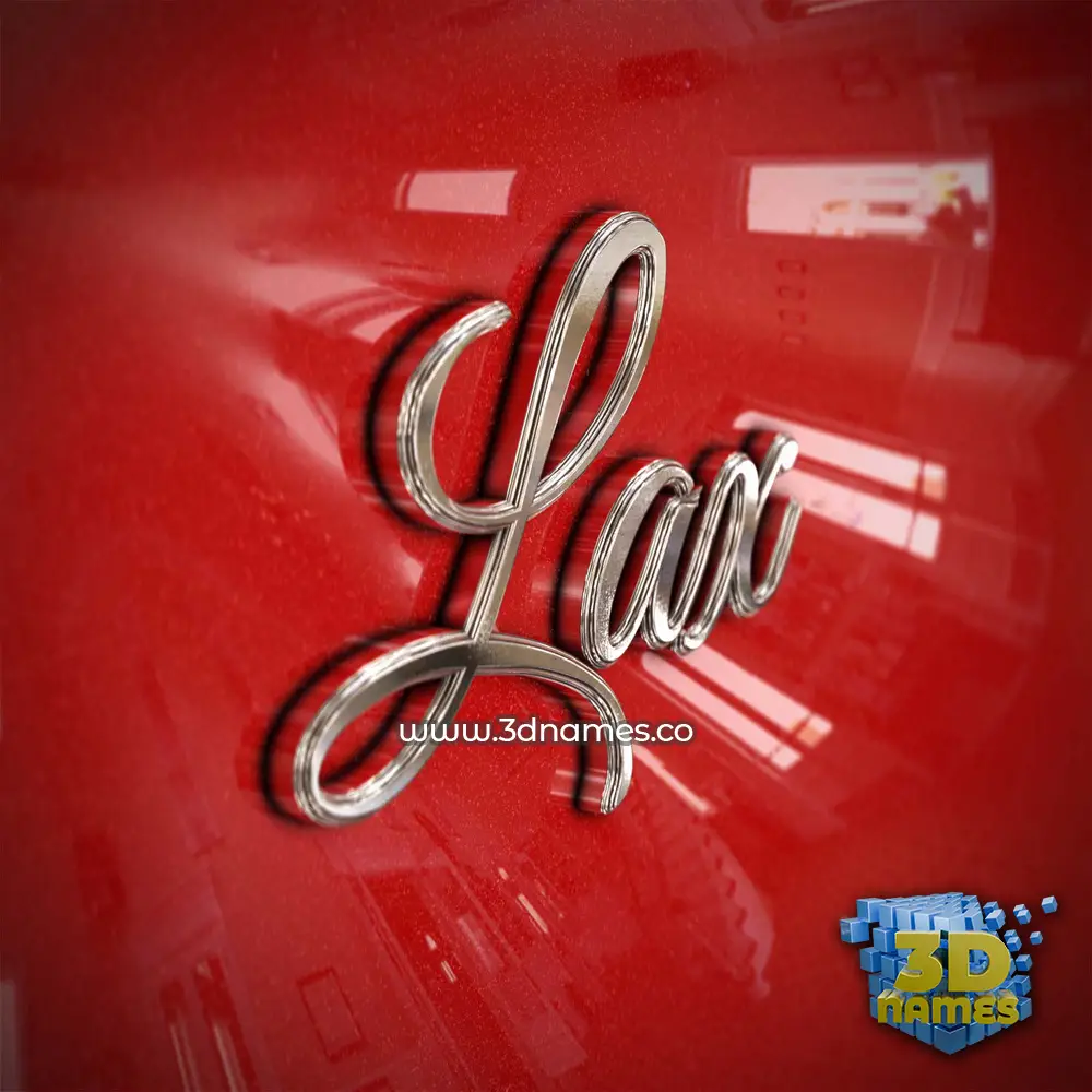 lax in Car Paint style - 3D name wallpaper