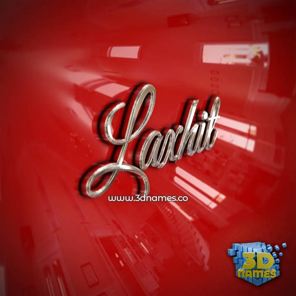 laxhit in Car Paint style - 3D name wallpaper