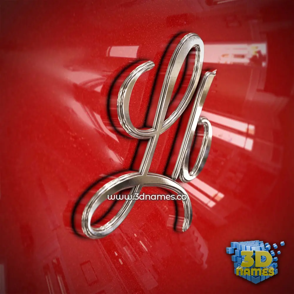 lb in Car Paint style - 3D name wallpaper