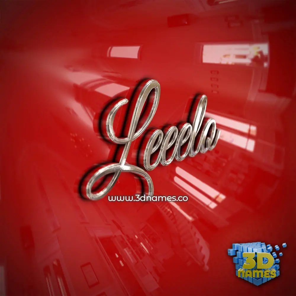 leeelo in Car Paint style - 3D name wallpaper