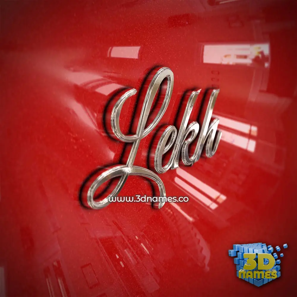 lekh in Car Paint style - 3D name wallpaper