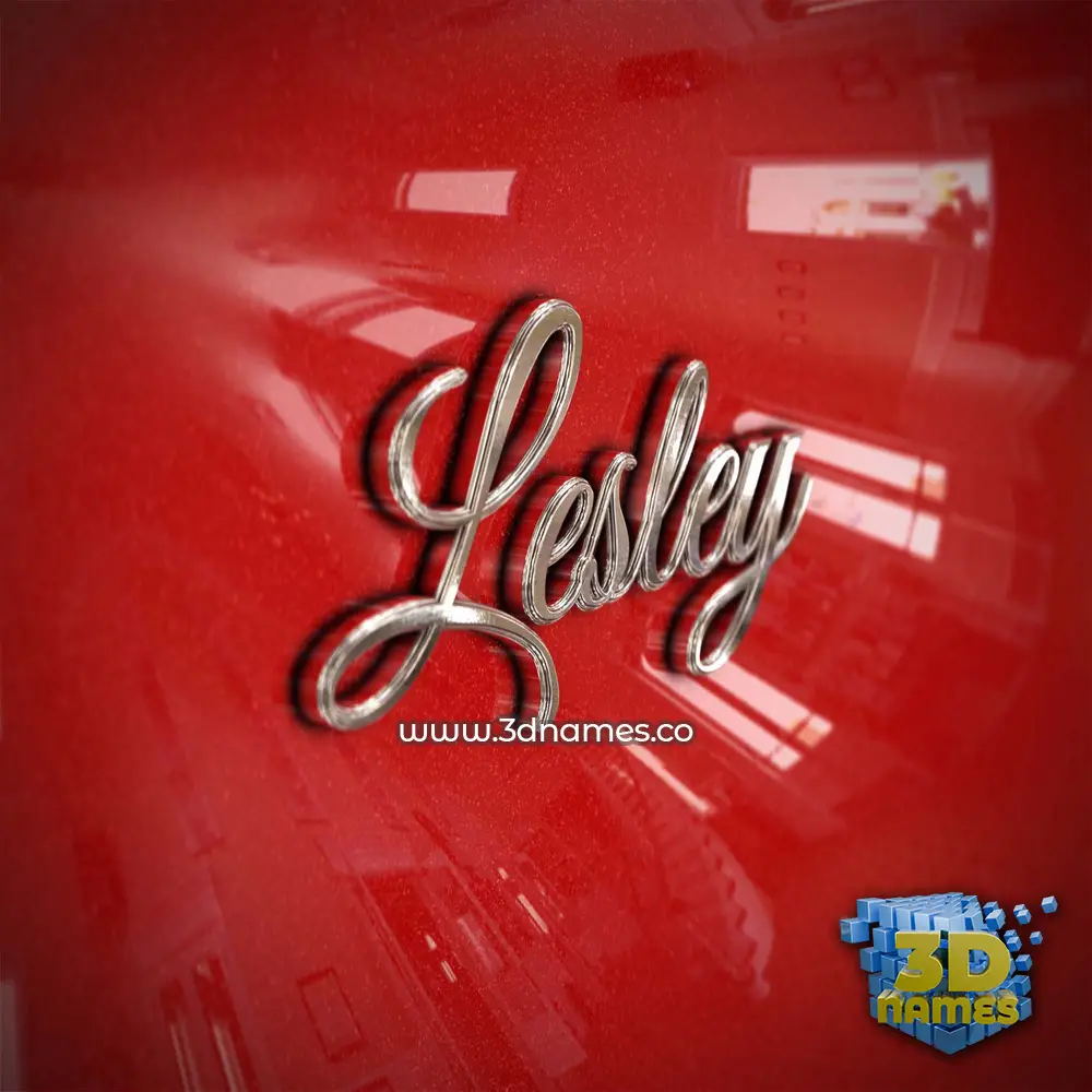 lesley in Car Paint style - 3D name wallpaper