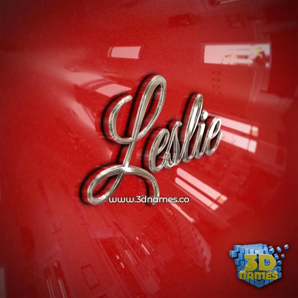 leslie in Car Paint style - 3D name wallpaper
