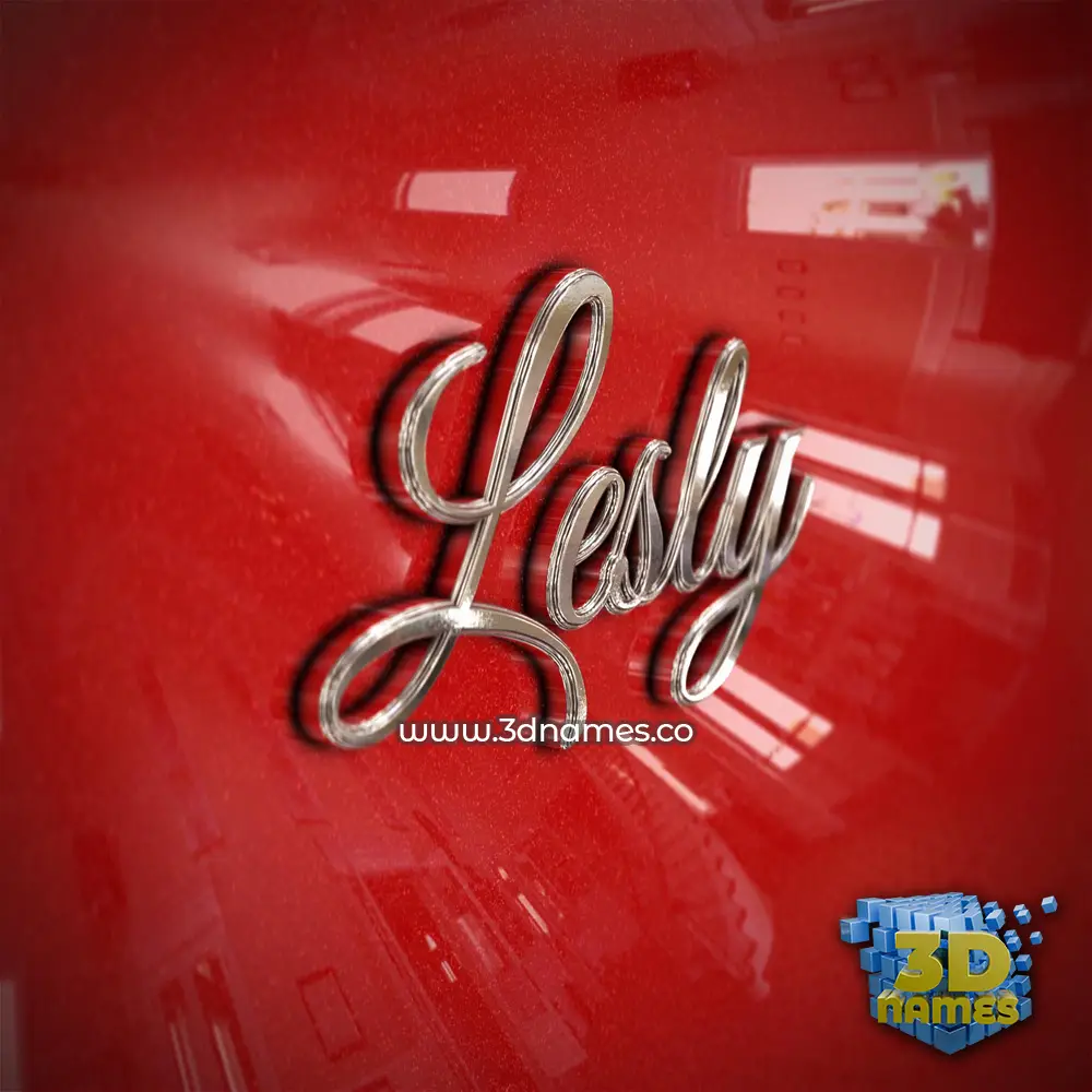 lesly in Car Paint style - 3D name wallpaper