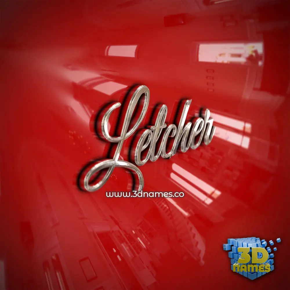 letcher in Car Paint style - 3D name wallpaper
