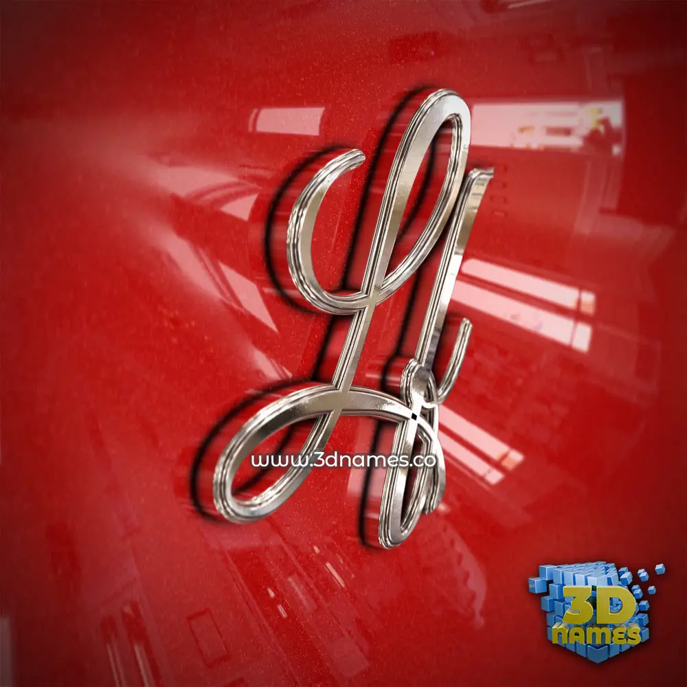 lf in Car Paint style - 3D name wallpaper