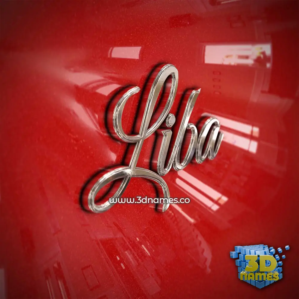 liba in Car Paint style - 3D name wallpaper