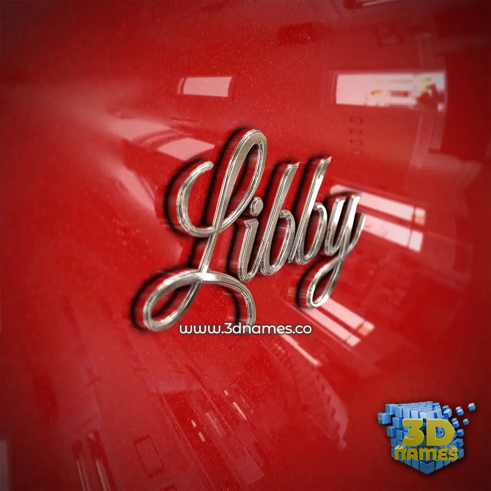 libby in Car Paint style - 3D name wallpaper