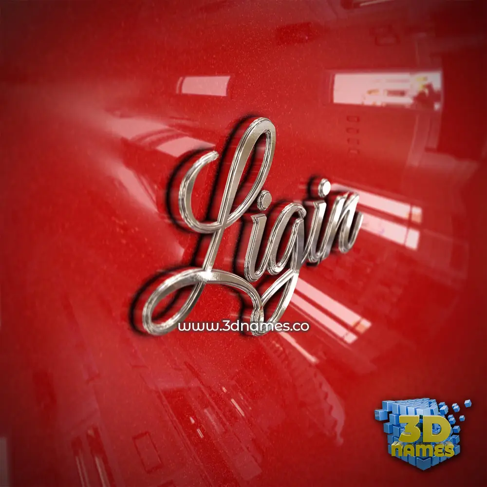 ligin in Car Paint style - 3D name wallpaper