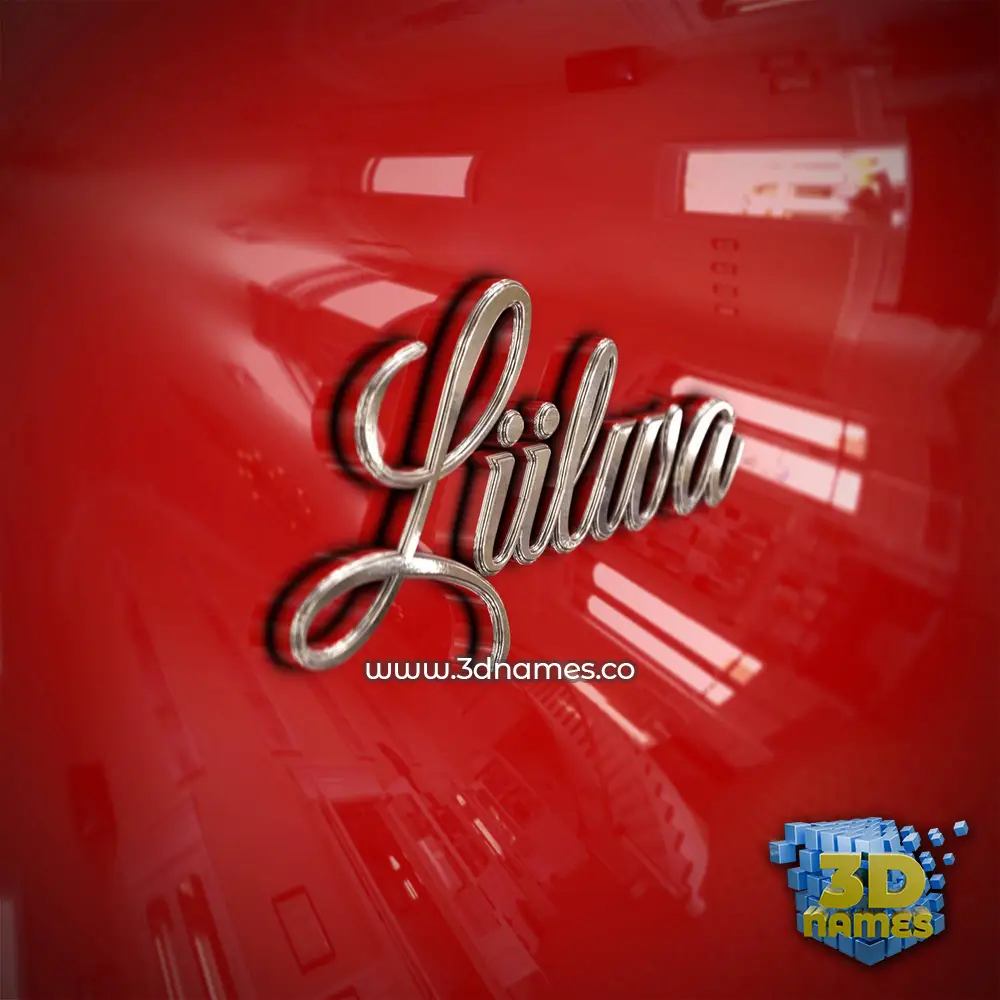 liilwa in Car Paint style - 3D name wallpaper