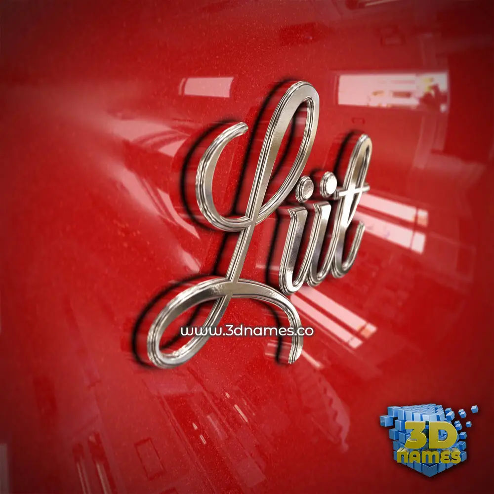 liit in Car Paint style - 3D name wallpaper
