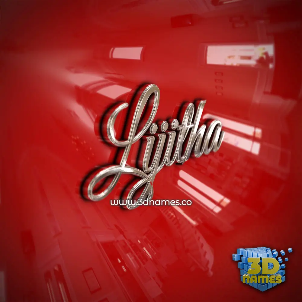 lijitha in Car Paint style - 3D name wallpaper