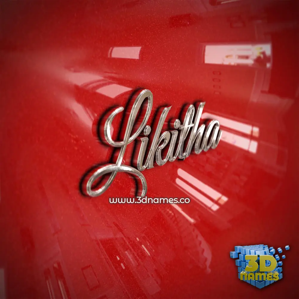 likitha in Car Paint style - 3D name wallpaper