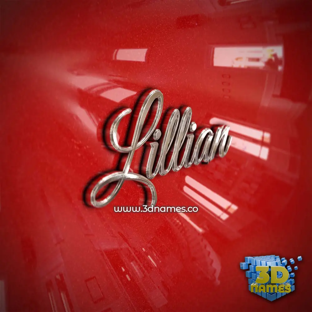 lillian in Car Paint style - 3D name wallpaper