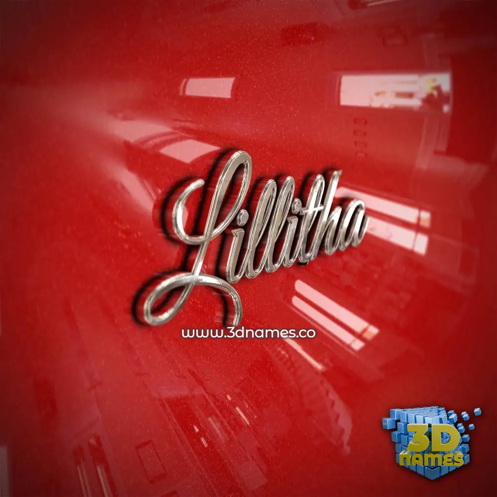 lillitha in Car Paint style - 3D name wallpaper