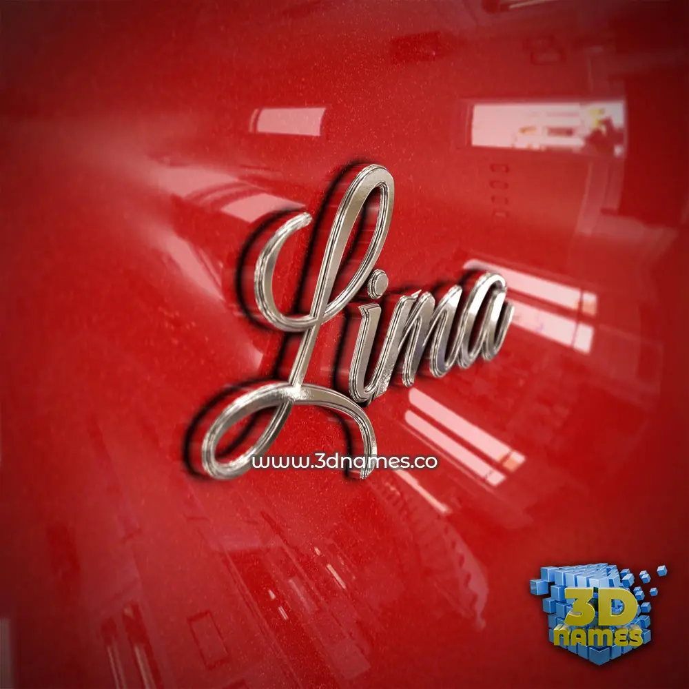 lima in Car Paint style - 3D name wallpaper