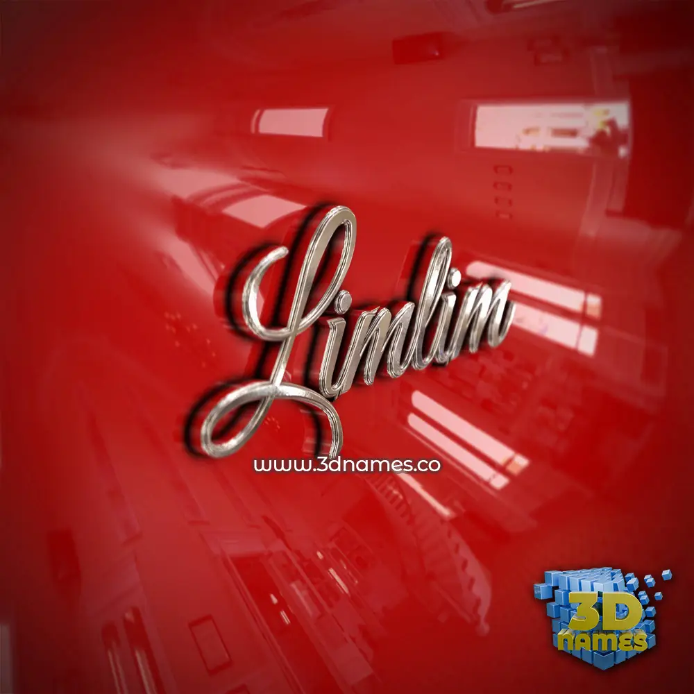 limlim in Car Paint style - 3D name wallpaper
